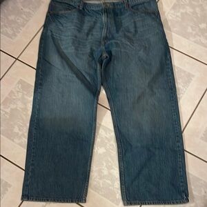 Levi's Blue Relaxed Fit Jeans with Cropped Length Size W42 L30